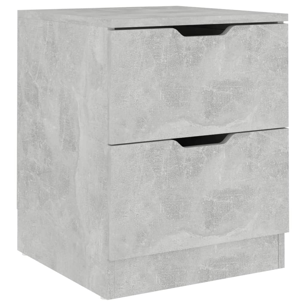 Table de chevet gris béton 40x40x50 cm bois d’ingénierie - XIOS