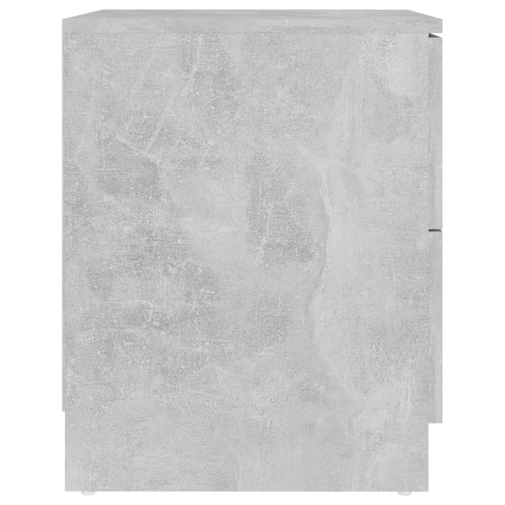 Table de chevet gris béton 40x40x50 cm bois d’ingénierie - XIOS