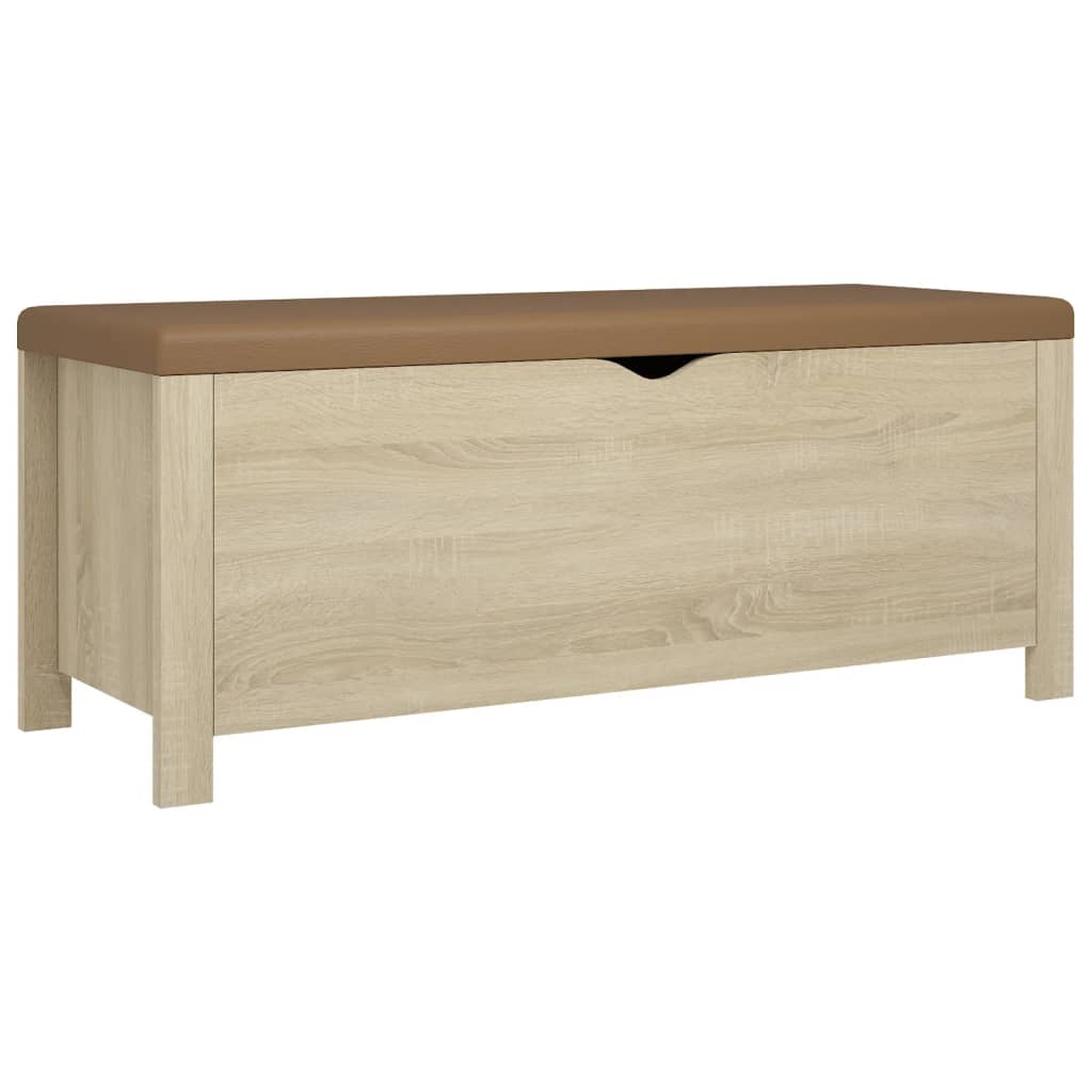 Boîte de rangement coussin Chêne sonoma 105x40x45 cm Aggloméré - XIOS
