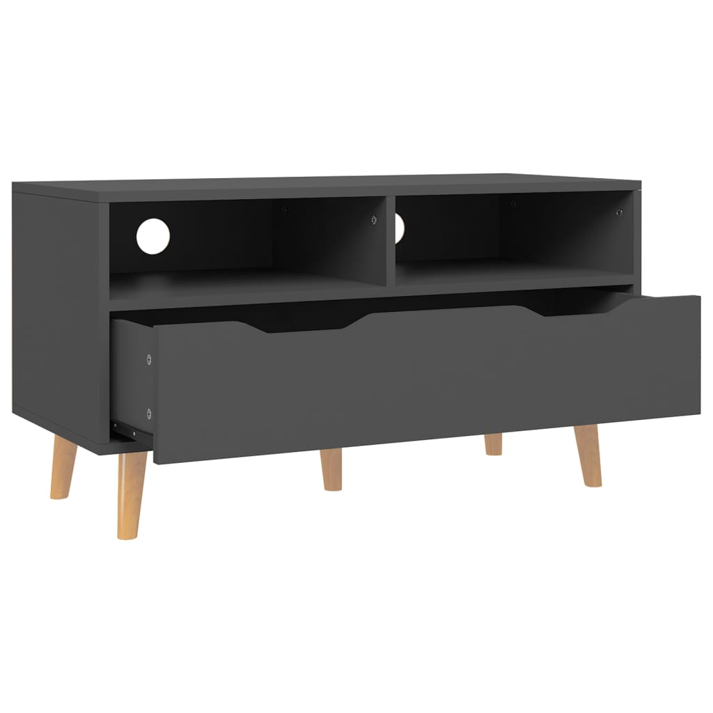 Meuble TV gris 90x40x48,5 cm bois d'ingénierie - XIOS