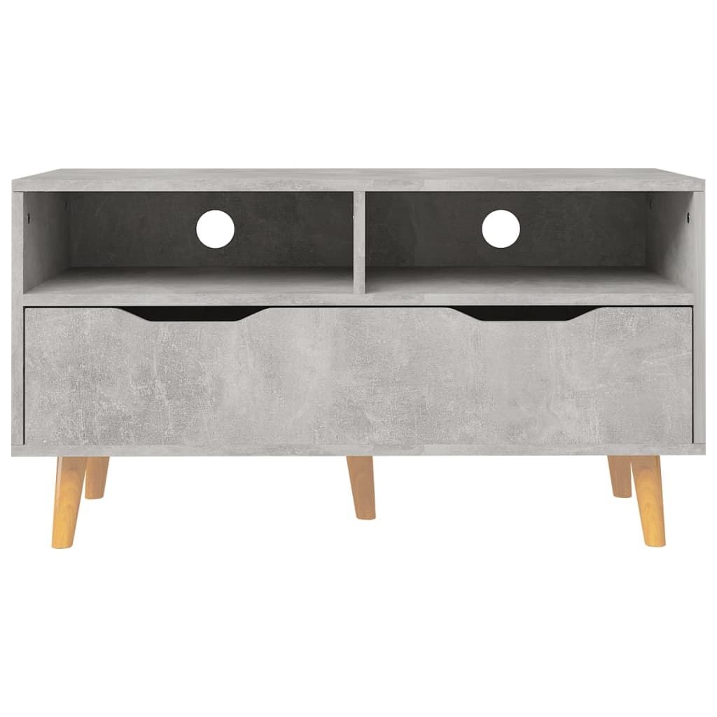 Meuble TV gris béton 90x40x48,5 cm bois d'ingénierie - XIOS