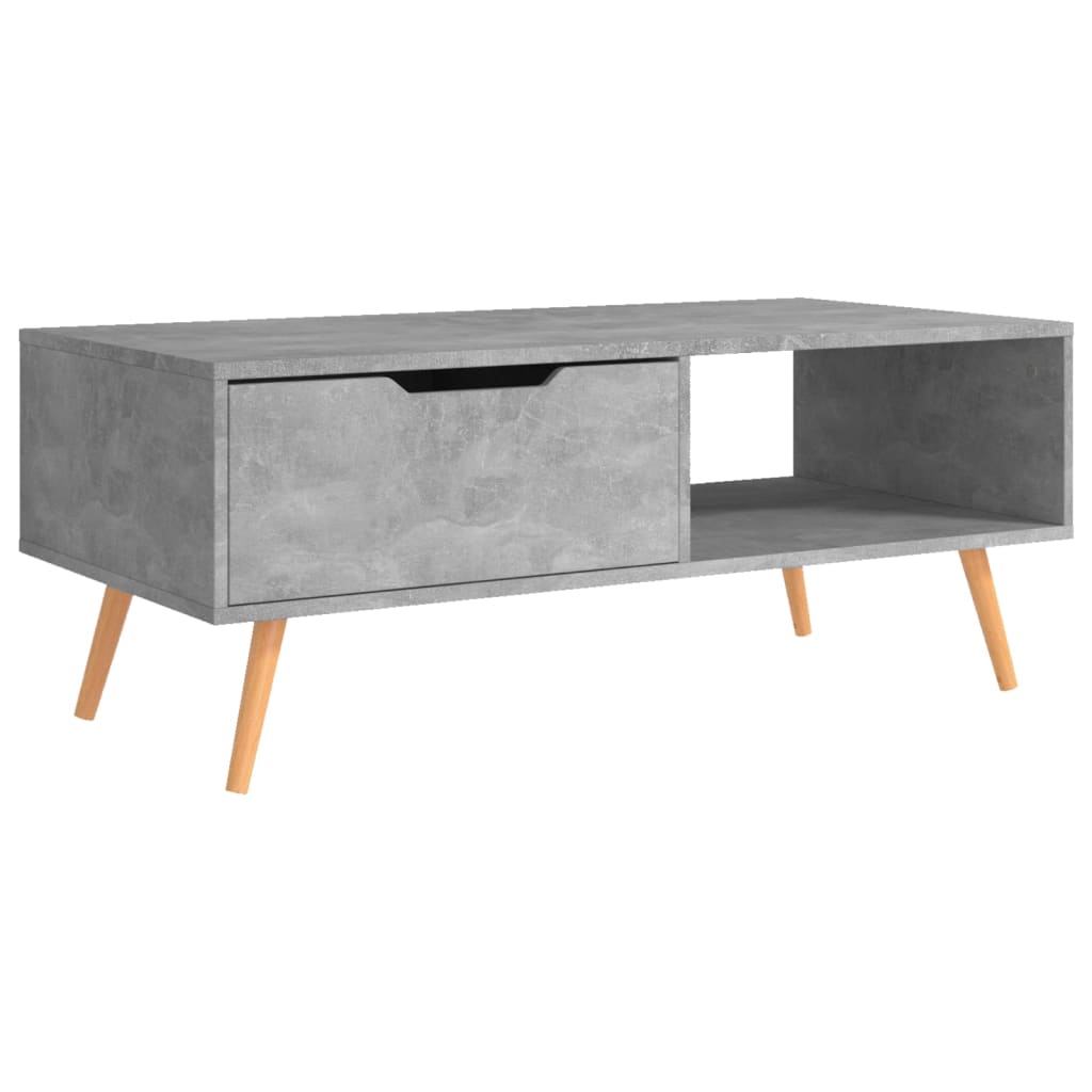 Table basse Gris béton 100x49,5x43 cm Bois d'ingénierie - XIOS