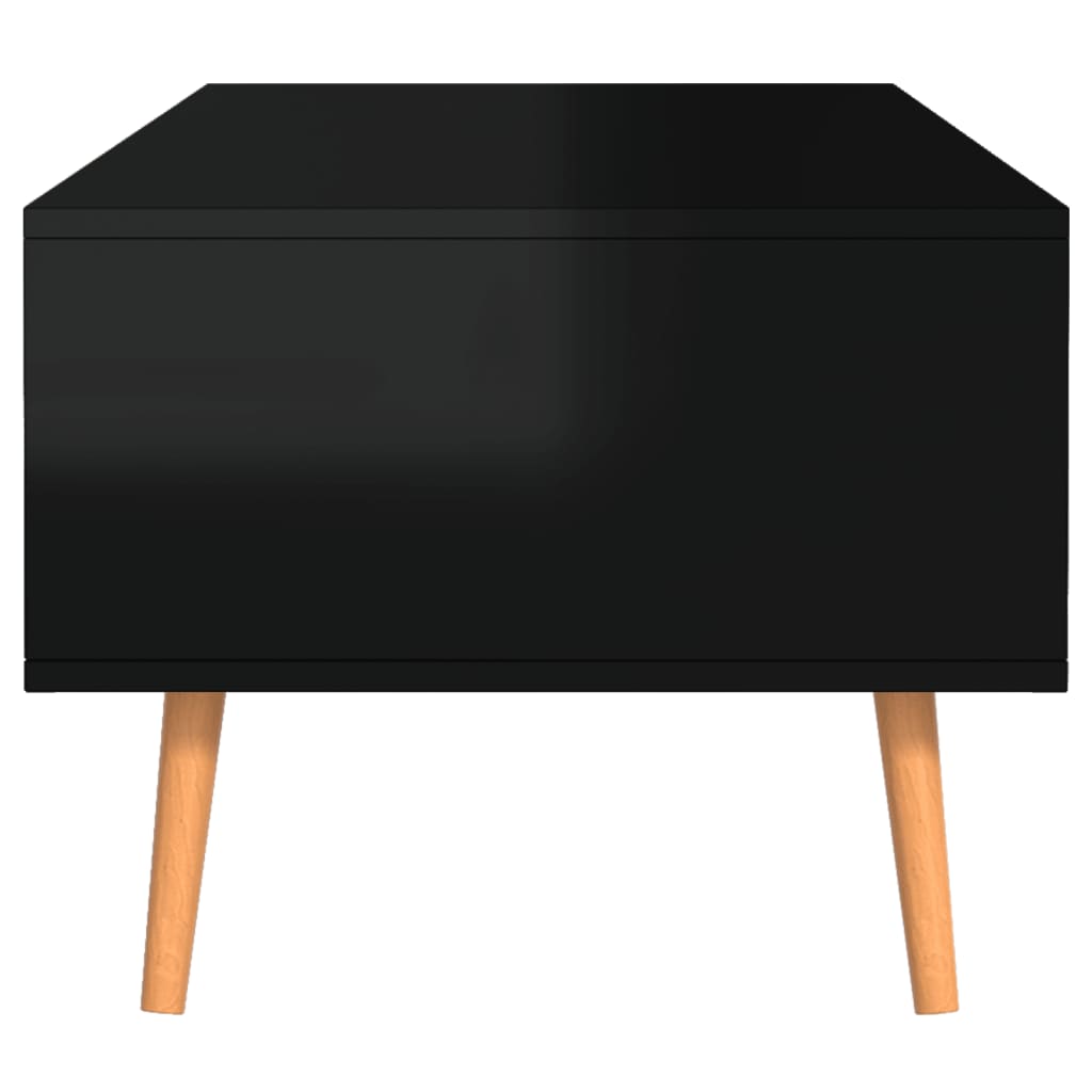 Table basse Noir brillant 100x49,5x43 cm Bois d'ingénierie - XIOS