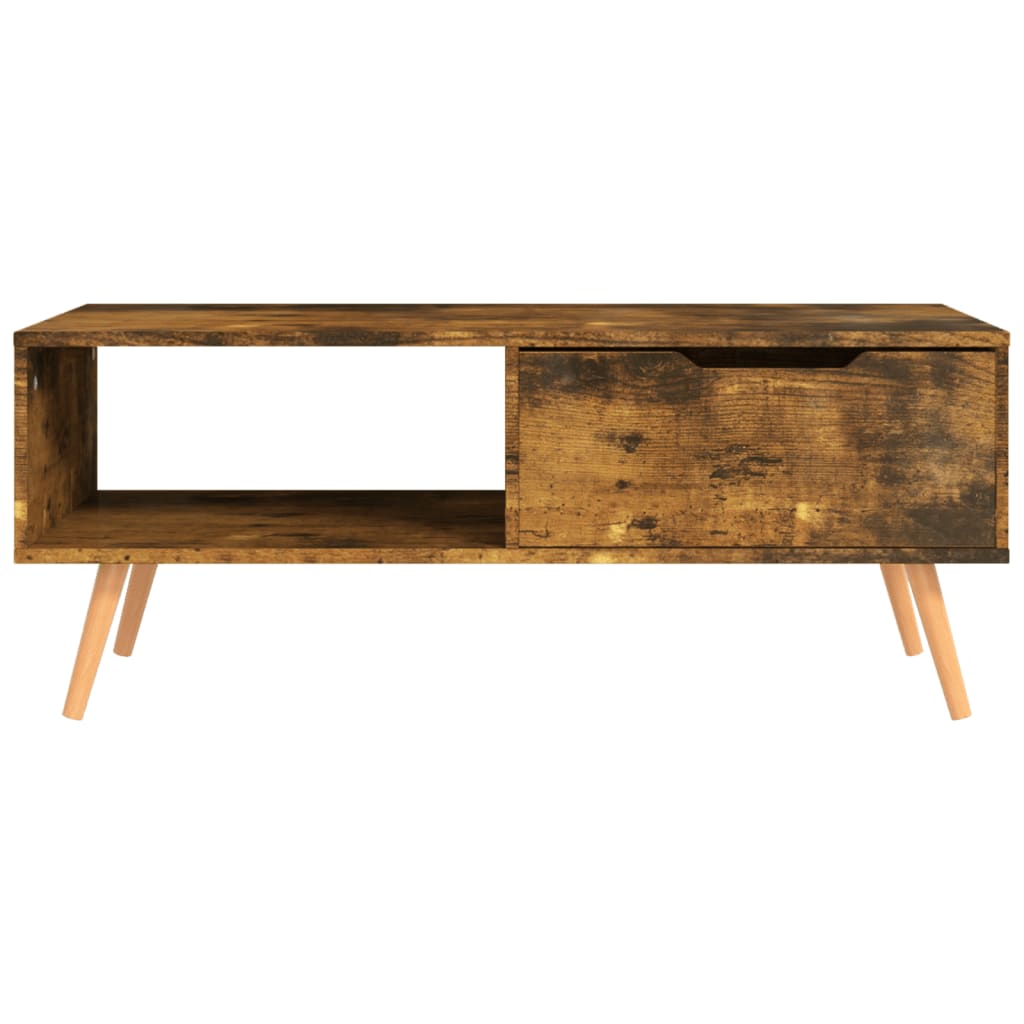 Table basse Chêne fumé 100x49,5x43 cm Bois d'ingénierie - XIOS
