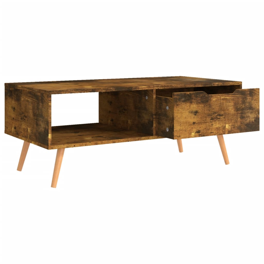 Table basse Chêne fumé 100x49,5x43 cm Bois d'ingénierie - XIOS