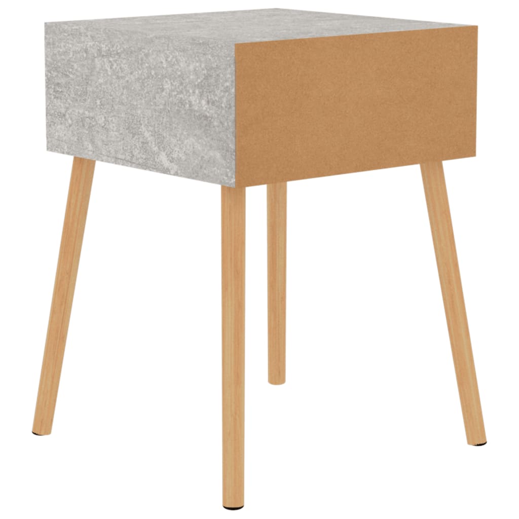 Table de chevet Gris béton 40x40x56 cm Bois d'ingénierie - XIOS