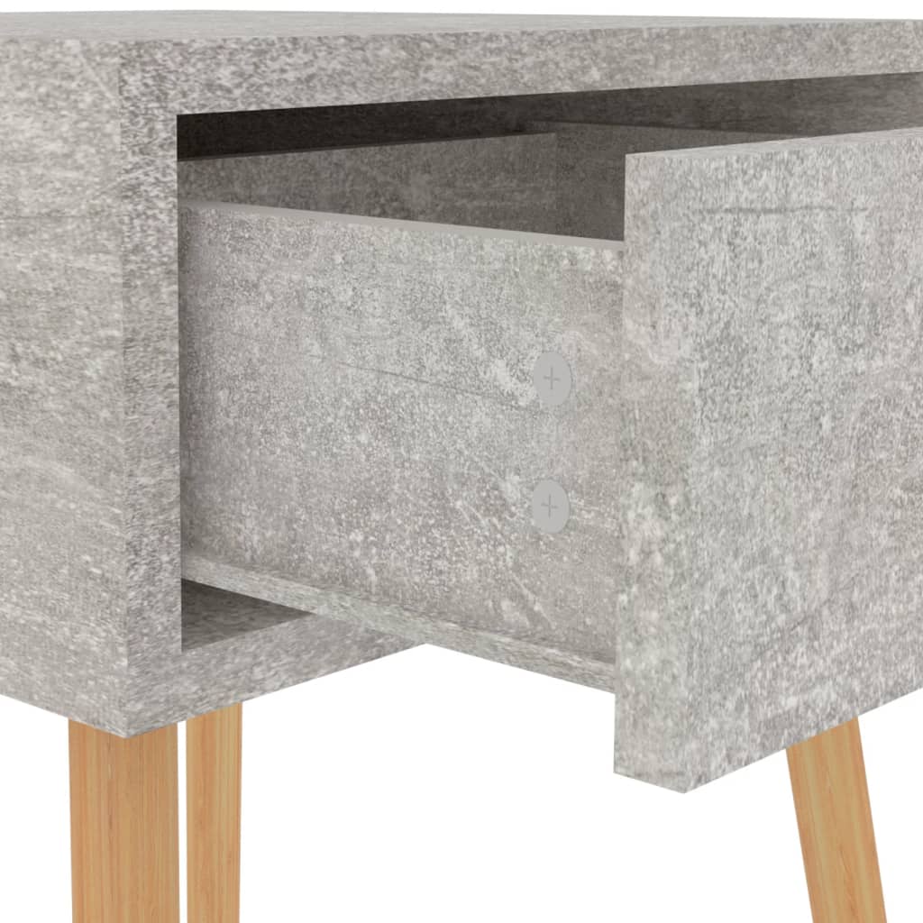 Table de chevet Gris béton 40x40x56 cm Bois d'ingénierie - XIOS