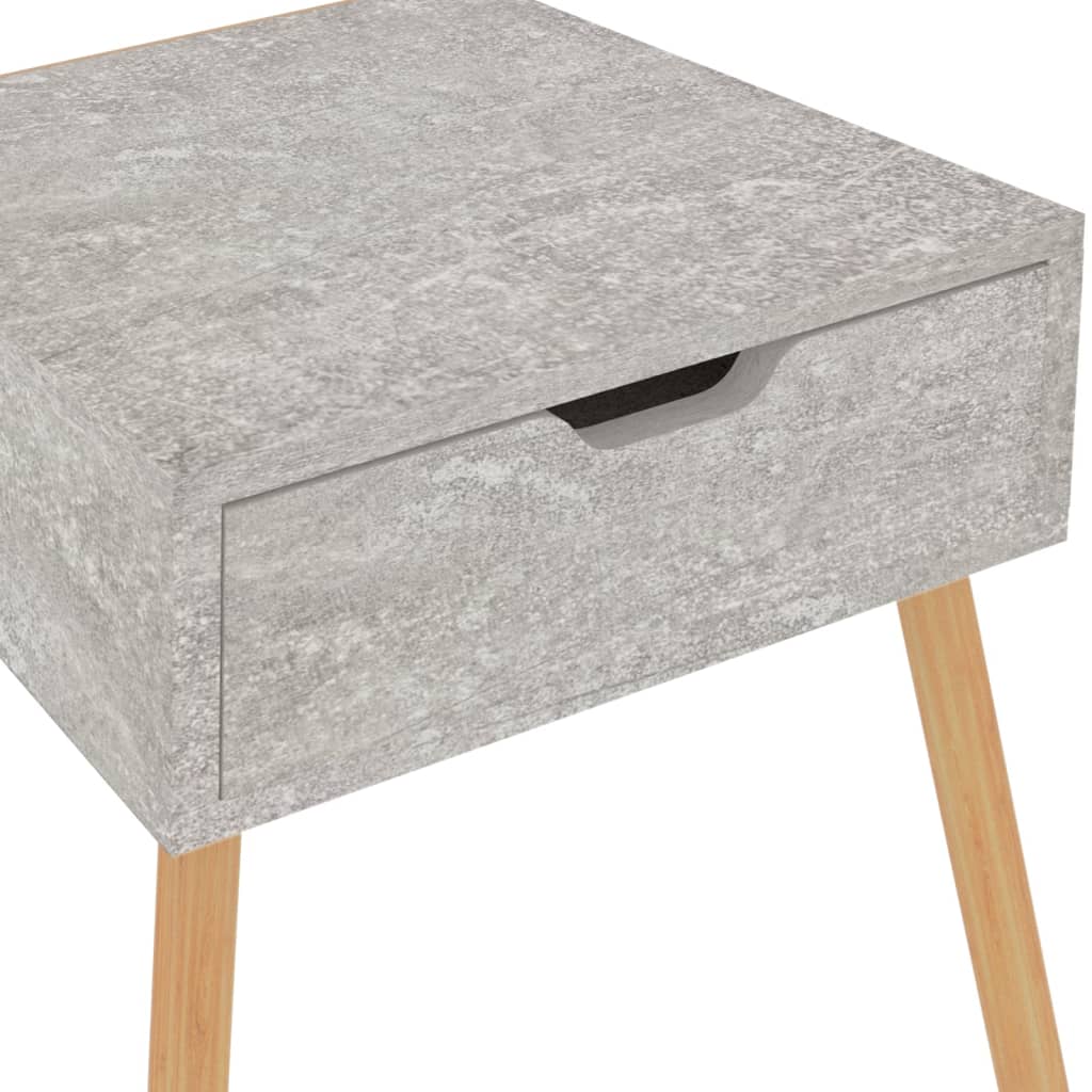 Table de chevet Gris béton 40x40x56 cm Bois d'ingénierie - XIOS