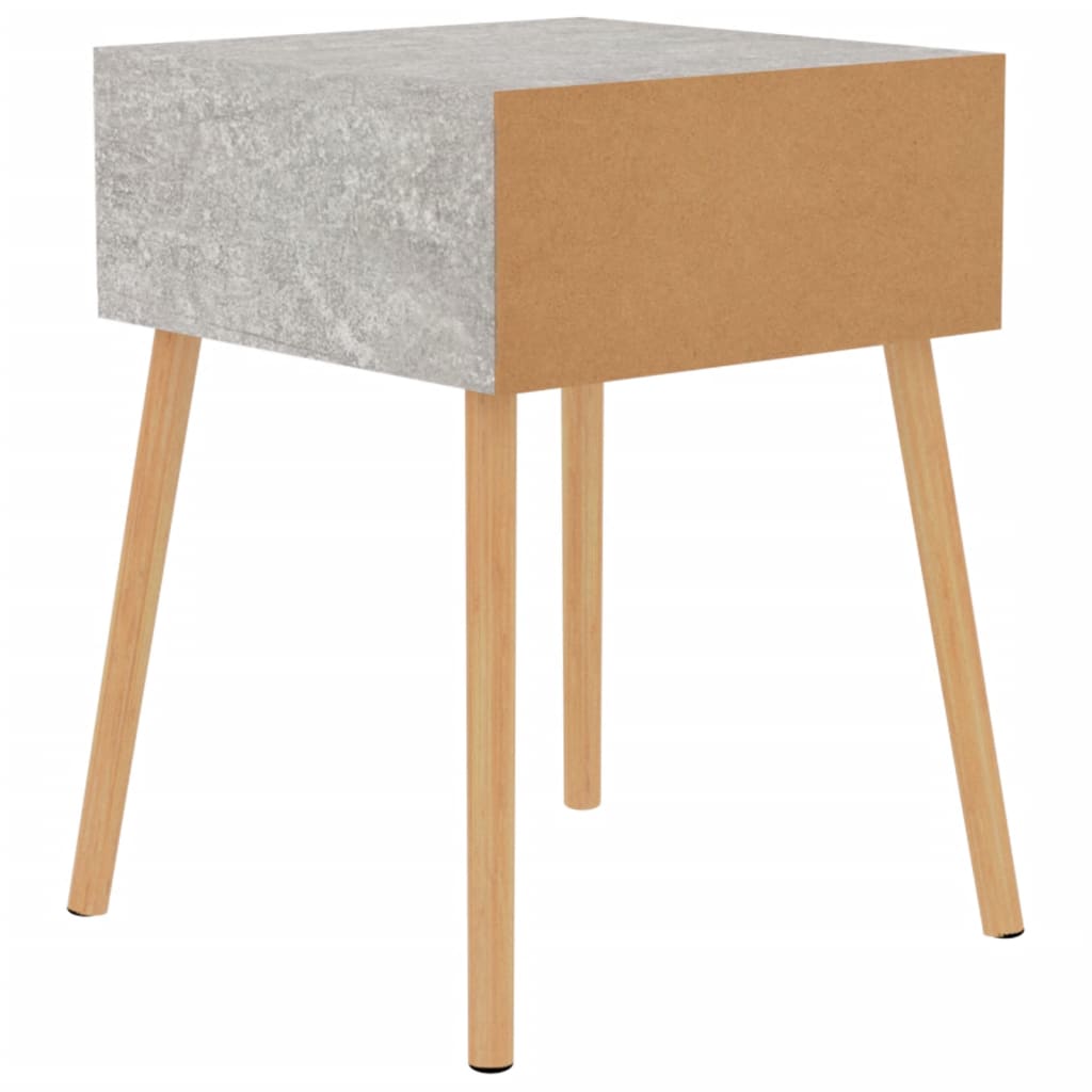 Tables de chevet 2 pcs Gris béton 40x40x56 cm Bois d'ingénierie - XIOS