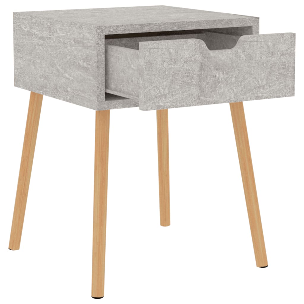 Tables de chevet 2 pcs Gris béton 40x40x56 cm Bois d'ingénierie - XIOS