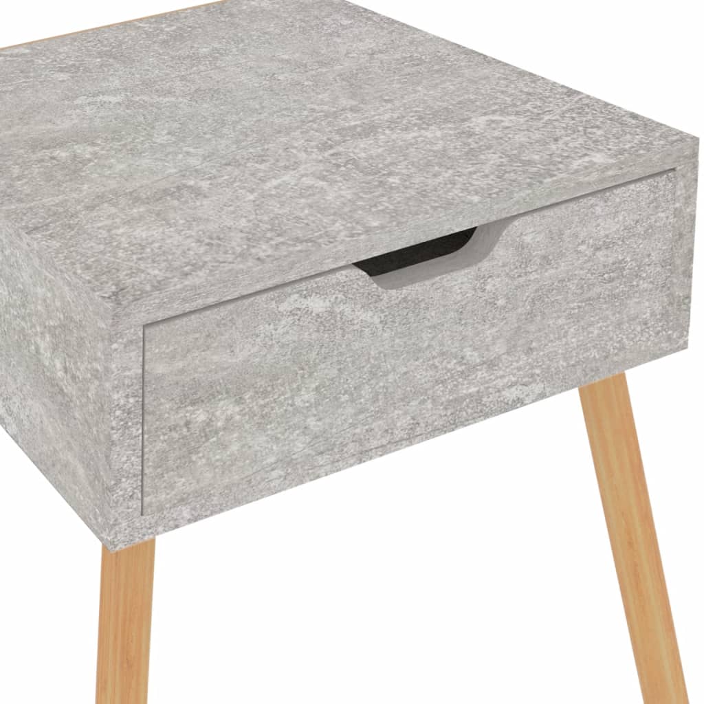 Tables de chevet 2 pcs Gris béton 40x40x56 cm Bois d'ingénierie - XIOS