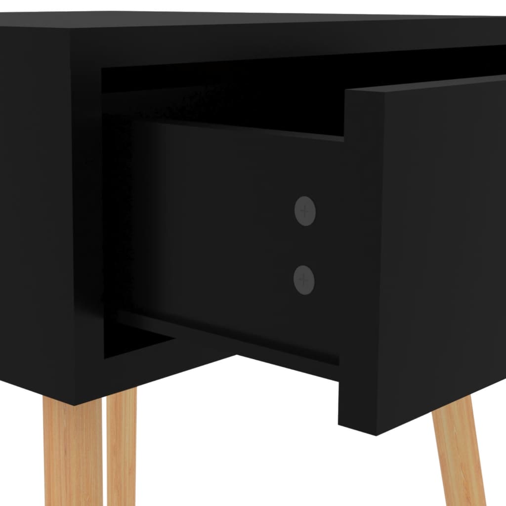 Table de chevet Noir brillant 40x40x56 cm Bois d'ingénierie - XIOS