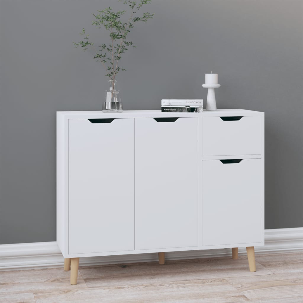 Buffet Blanc 90x30x72 cm Bois d'ingénierie - XIOS