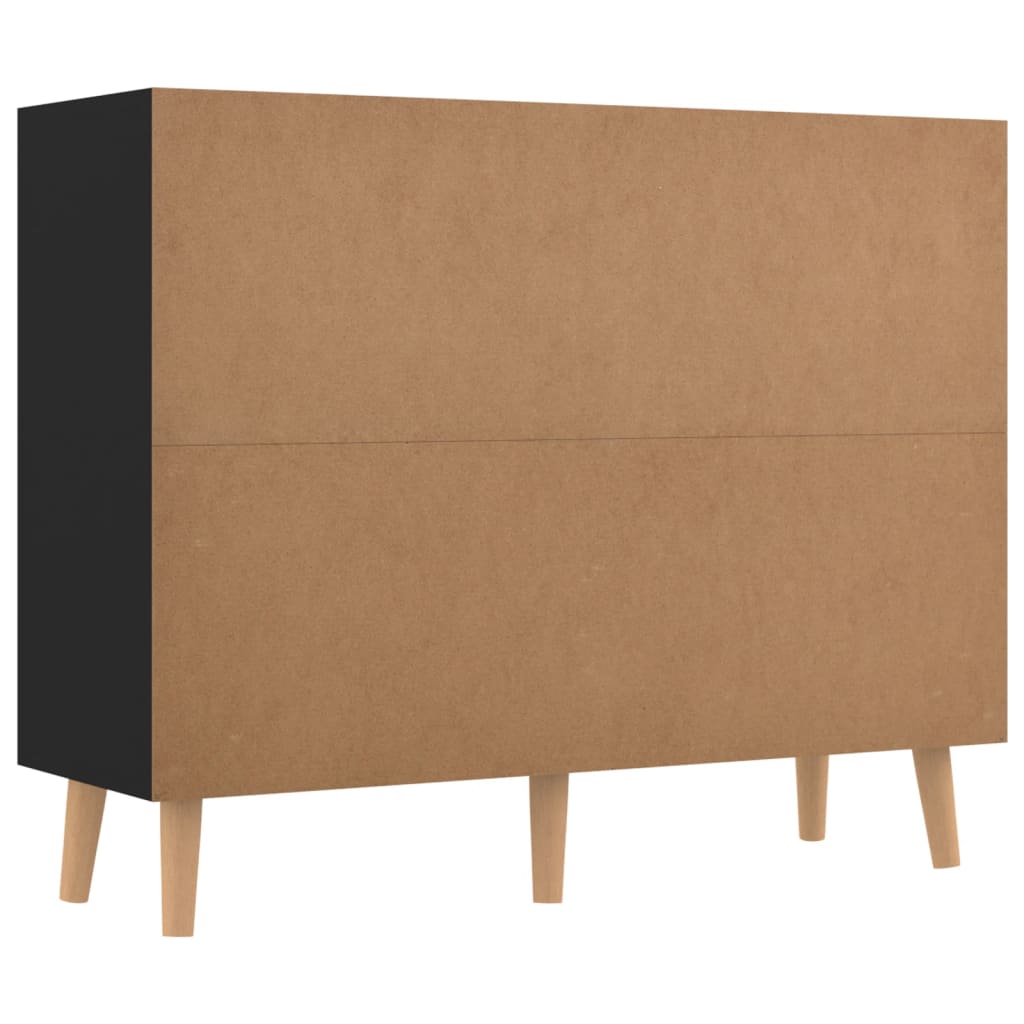 Buffet noir 90x30x72 cm bois d'ingénierie - XIOS