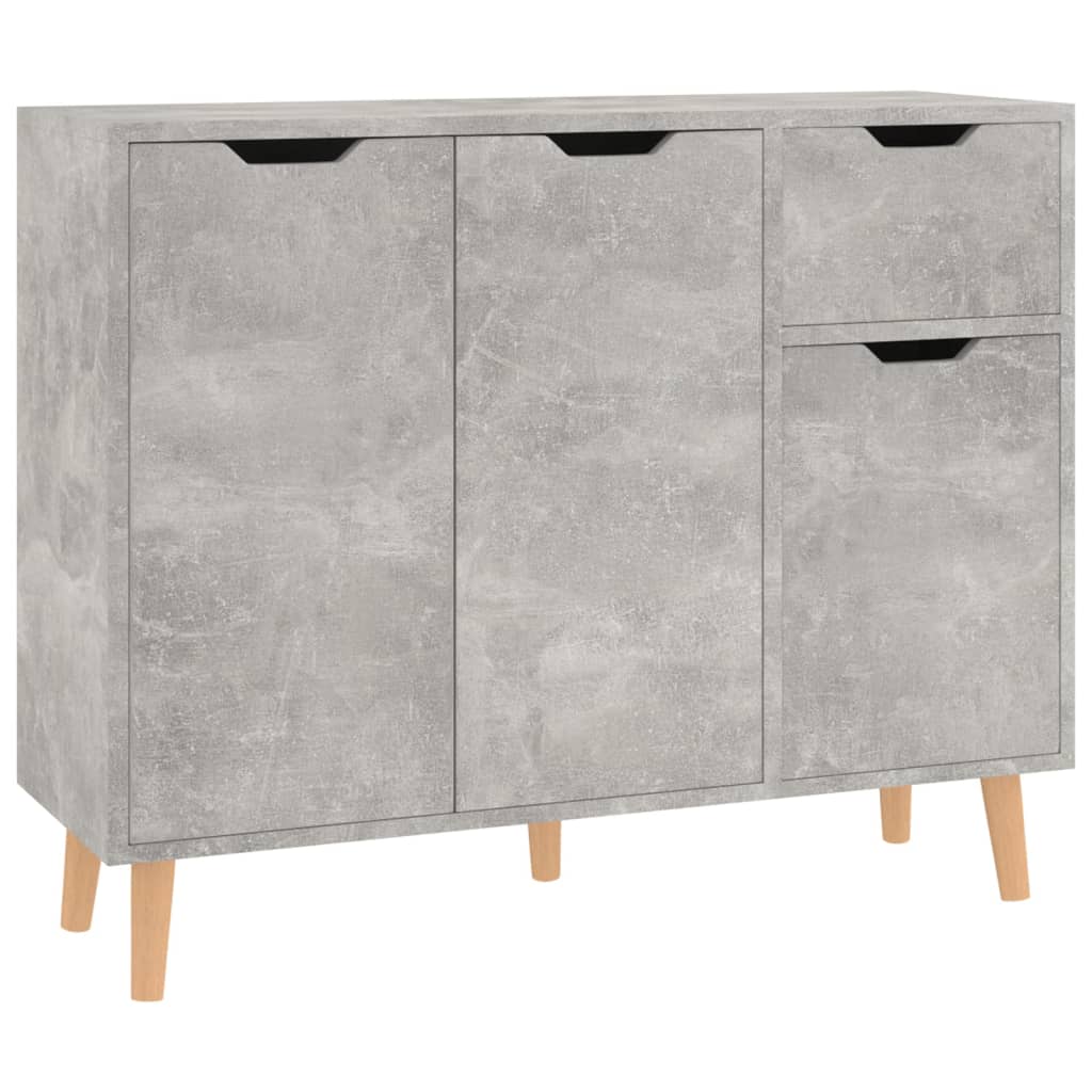 Buffet gris béton 90x30x72 cm bois d'ingénierie - XIOS