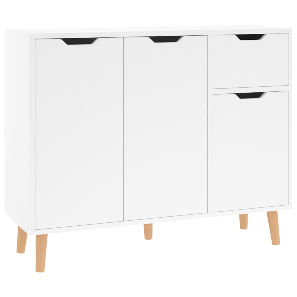 Buffet blanc brillant 90x30x72 cm bois d'ingénierie - XIOS