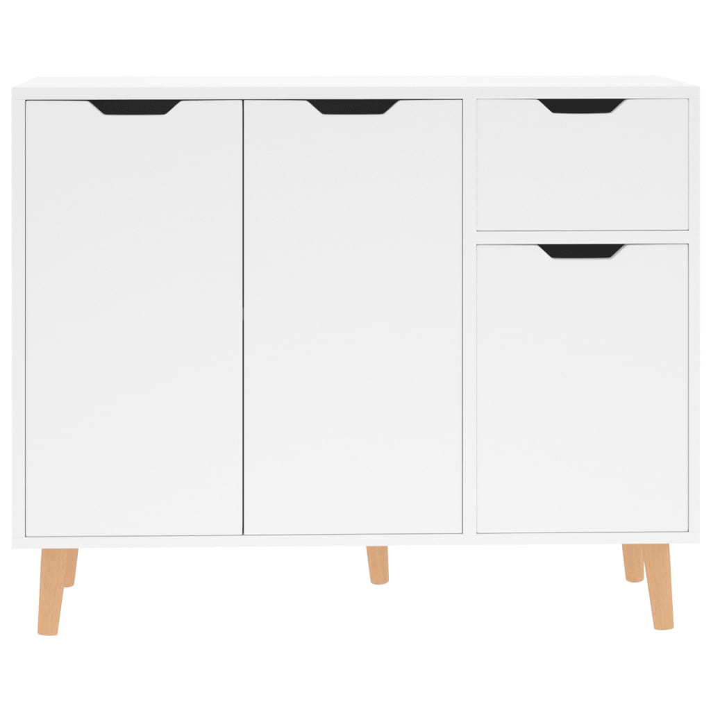 Buffet blanc brillant 90x30x72 cm bois d'ingénierie - XIOS