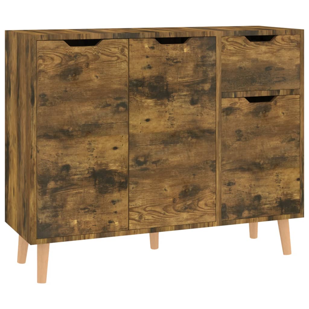 Buffet chêne fumé 90x30x72 cm bois d'ingénierie - XIOS