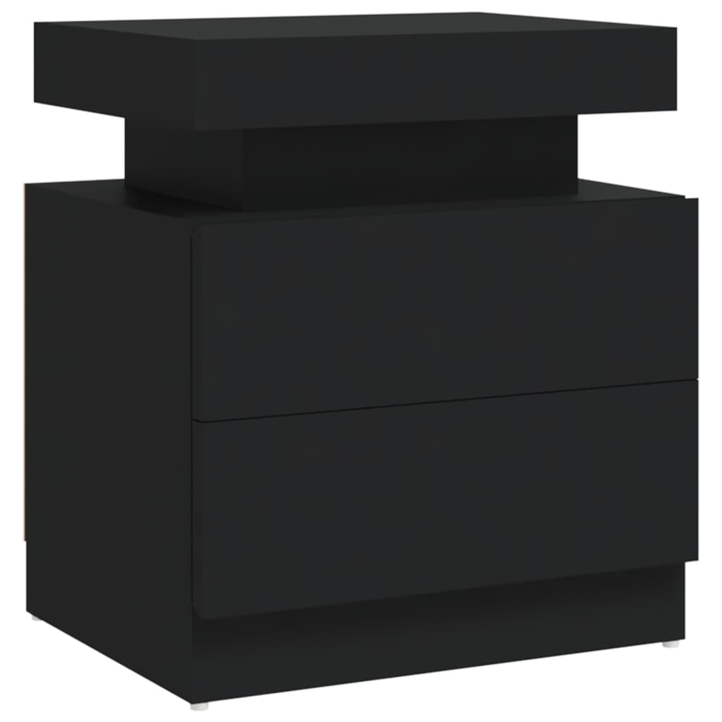 Table de chevet Noir 45x35x52 cm Aggloméré - XIOS