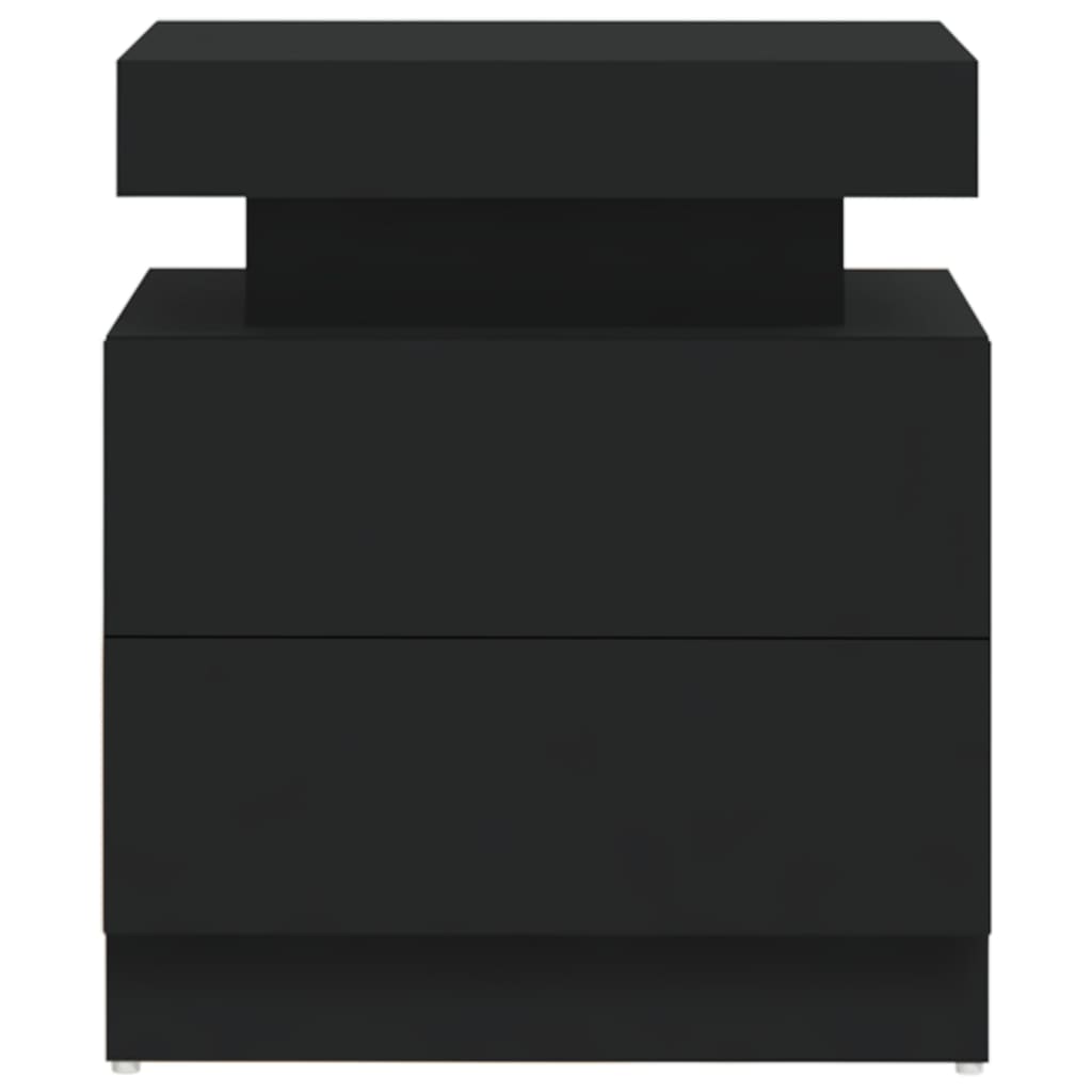 Table de chevet Noir 45x35x52 cm Aggloméré - XIOS