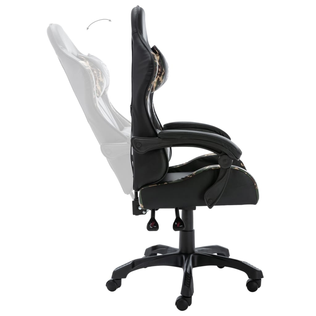 Fauteuil de jeux vidéo Noir et camouflage Similicuir - XIOS