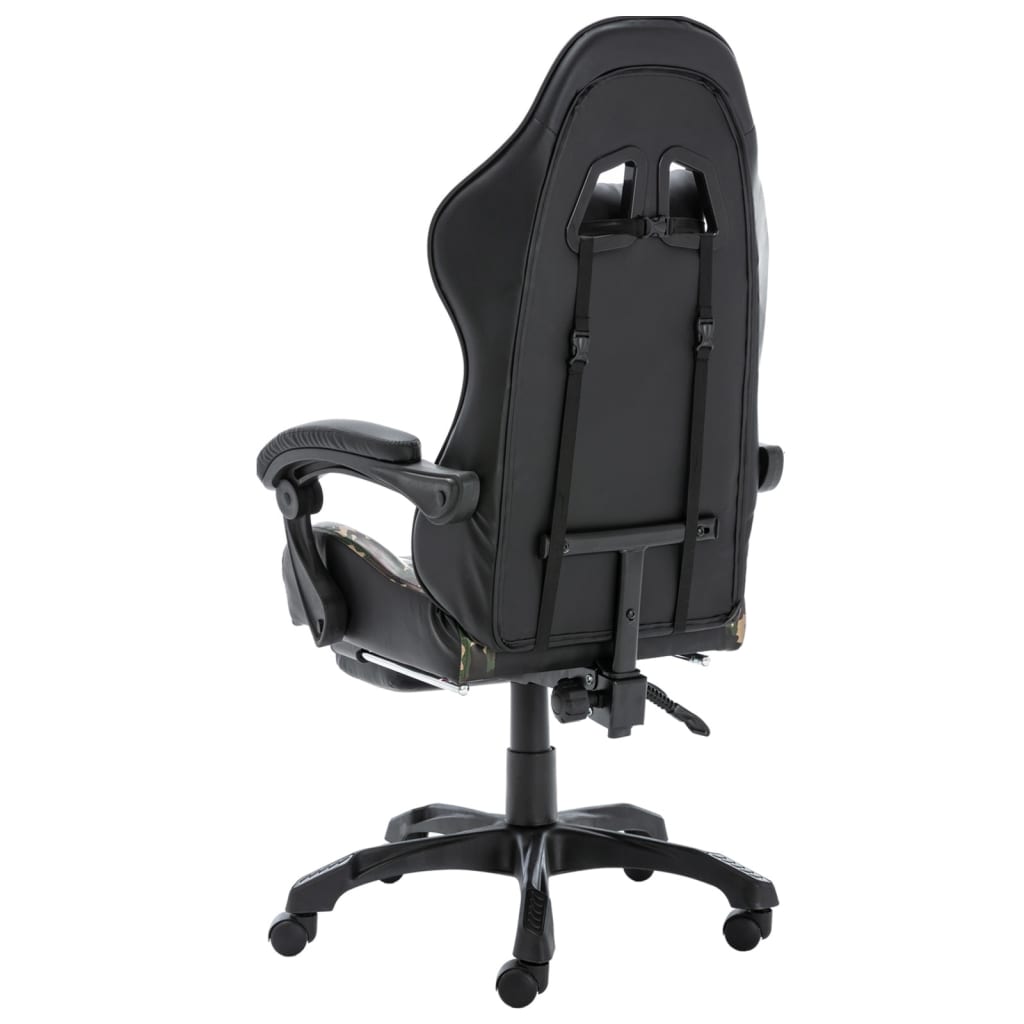 Fauteuil de jeux vidéo repose-pied Noir/camouflage Similicuir - XIOS