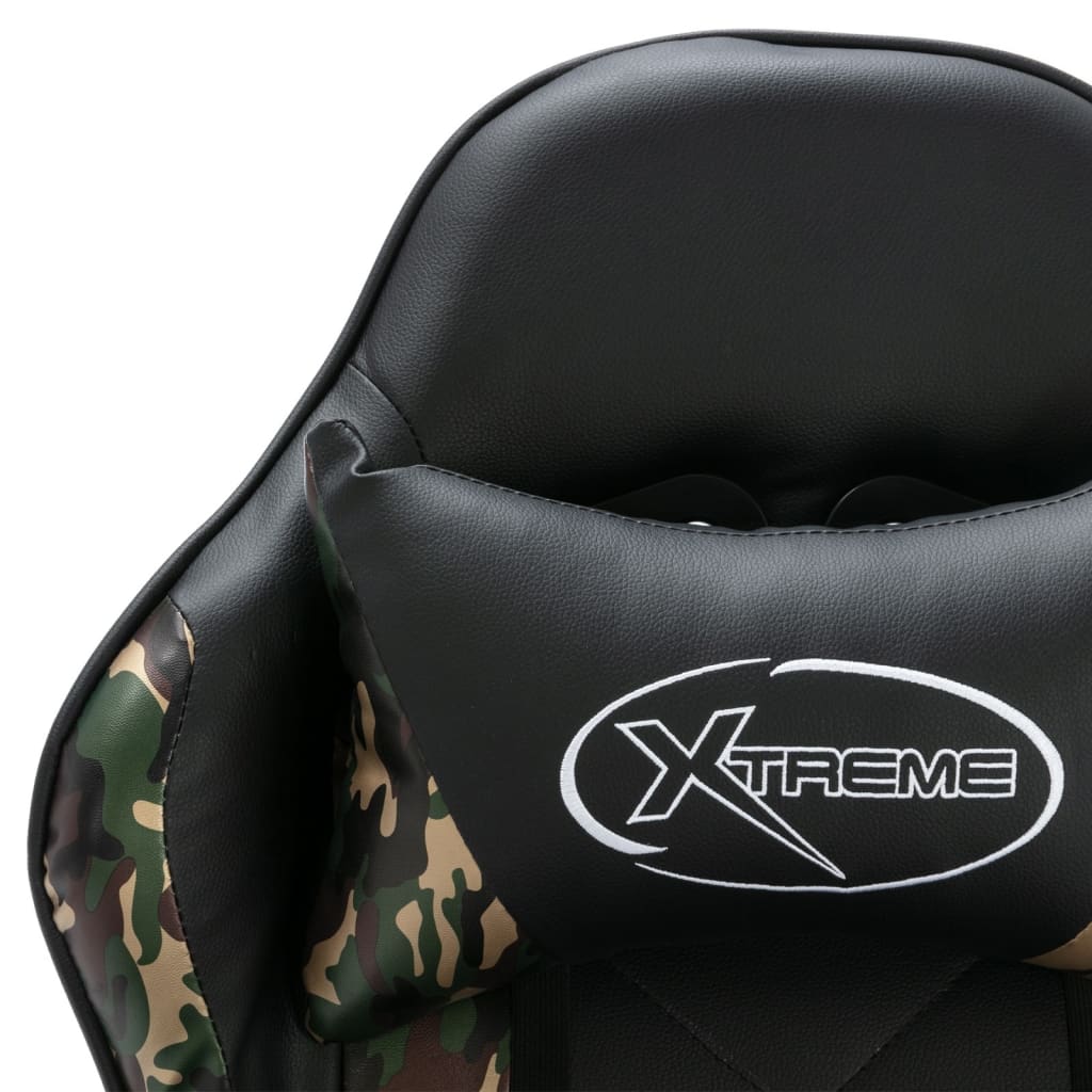 Fauteuil de jeux vidéo repose-pied Noir/camouflage Similicuir - XIOS