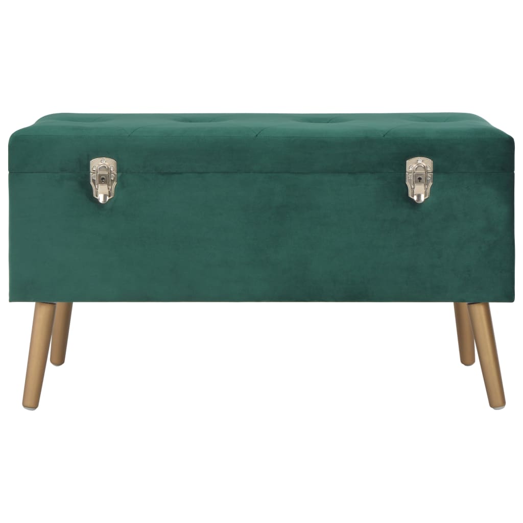 Tabourets de rangement lot de 3 Vert Velours - XIOS