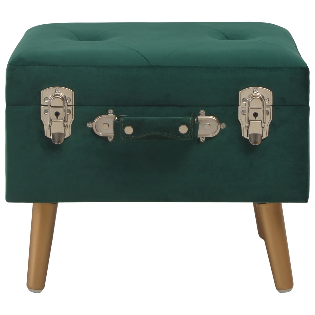 Tabourets de rangement lot de 3 Vert Velours - XIOS