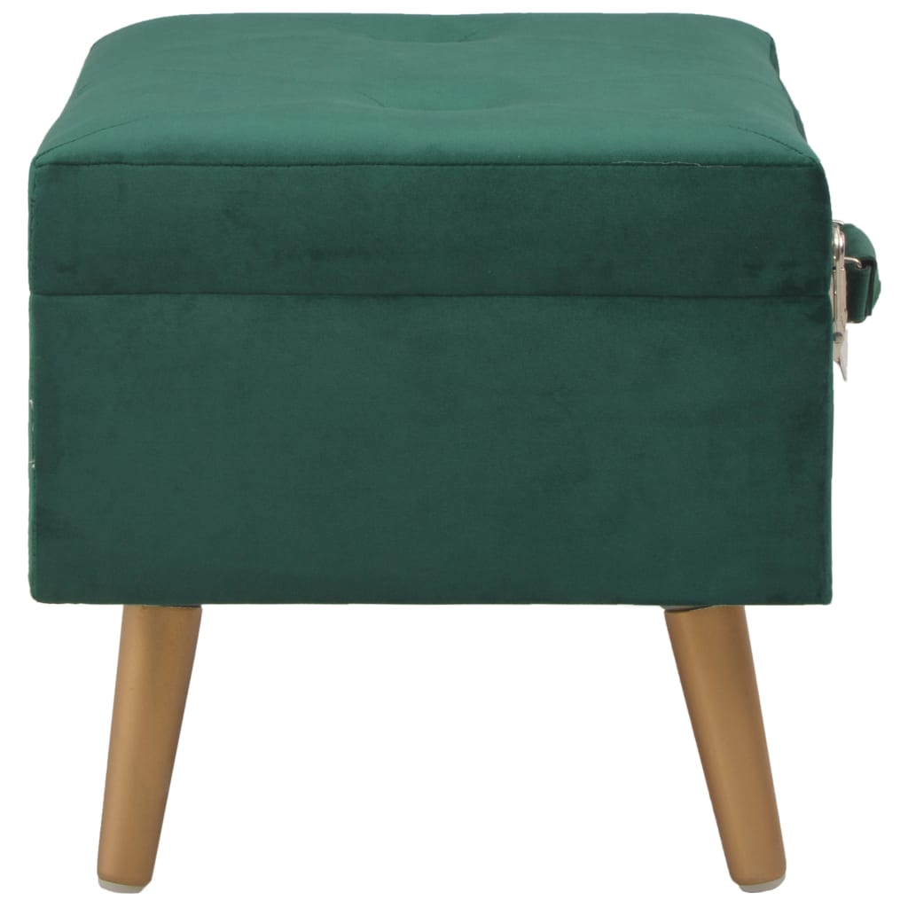 Tabourets de rangement lot de 3 Vert Velours - XIOS
