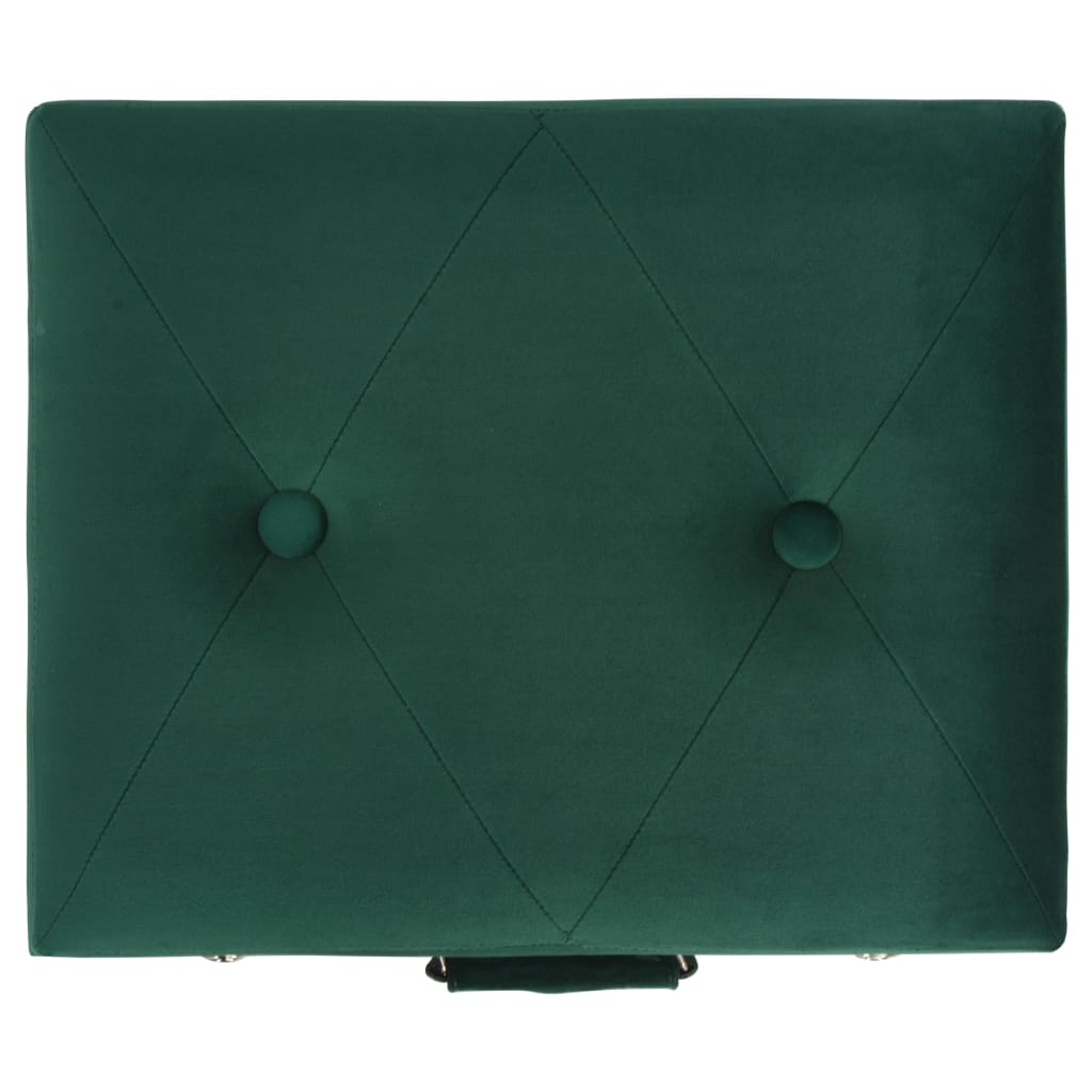 Tabourets de rangement lot de 3 Vert Velours - XIOS
