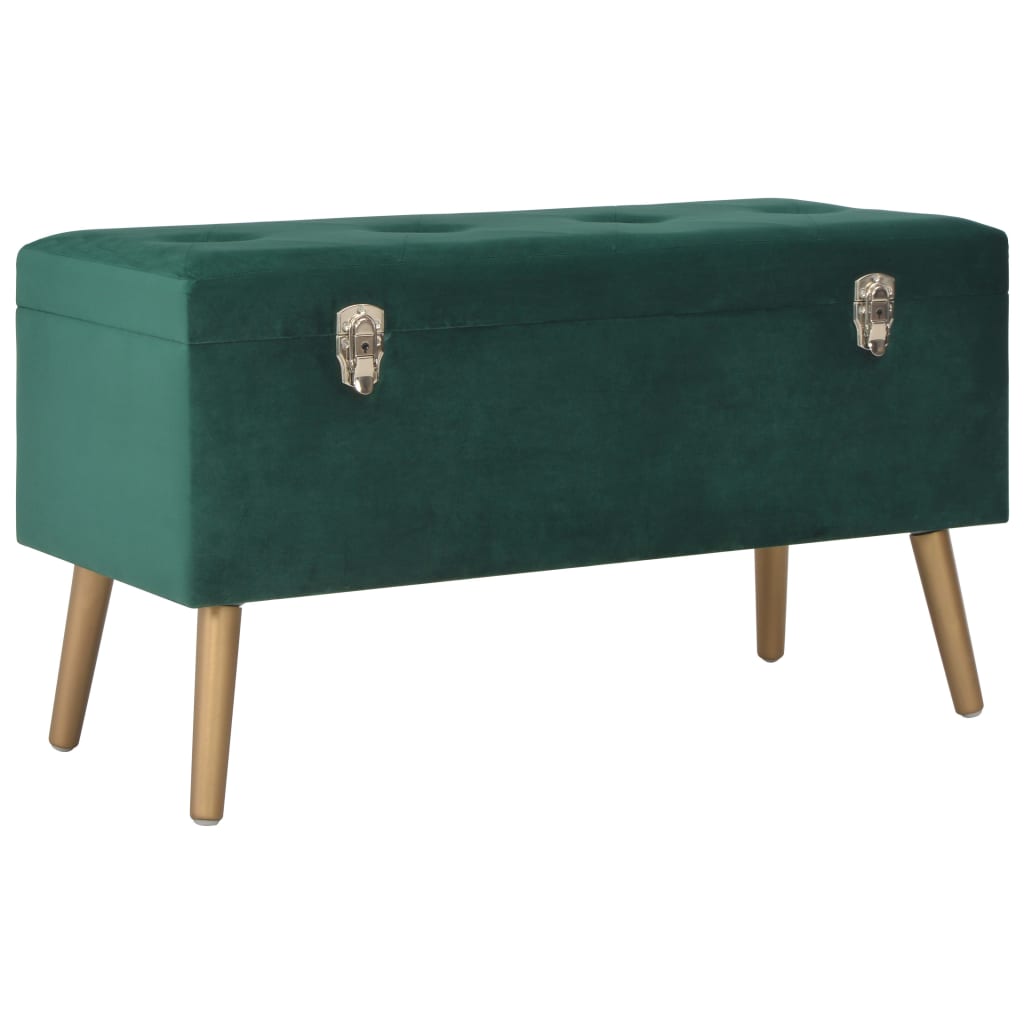 Tabourets de rangement lot de 3 Vert Velours - XIOS
