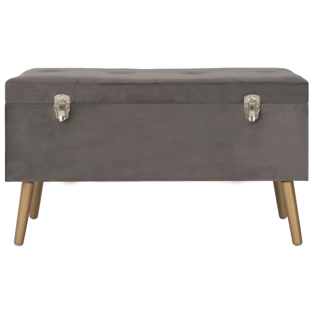 Tabourets de rangement lot de 3 Gris Velours - XIOS