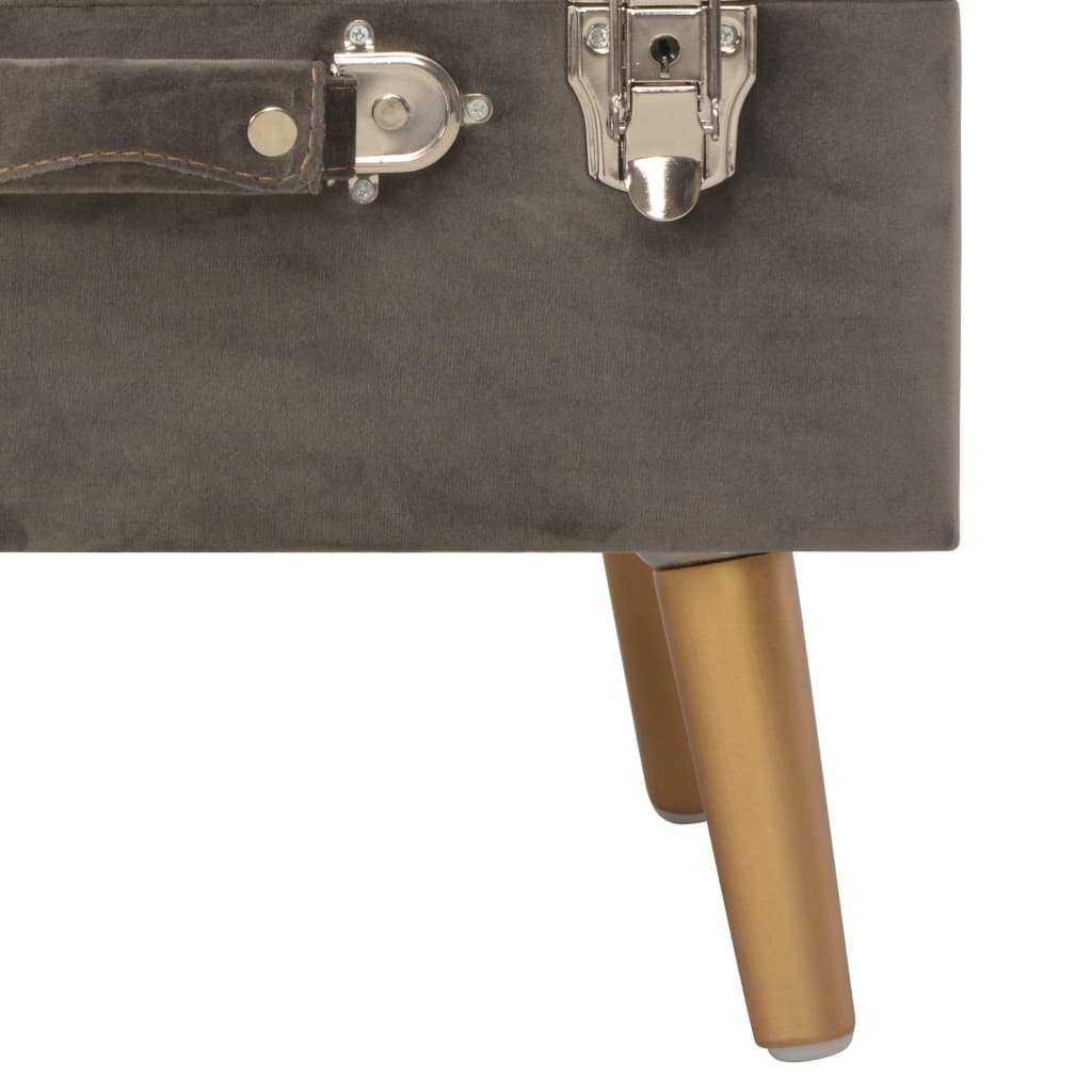 Tabourets de rangement lot de 3 Gris Velours - XIOS