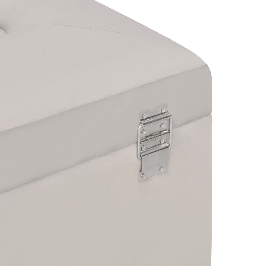 Banc avec compartiment de rangement 80 cm Gris Velours - XIOS