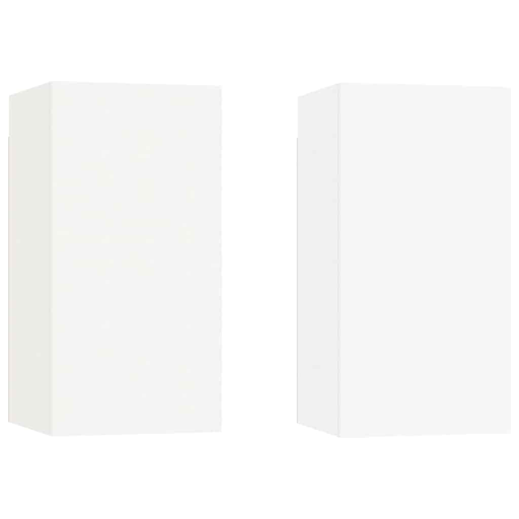 Meubles TV 2 pcs Blanc 30,5x30x60 cm Bois d’ingénierie - XIOS