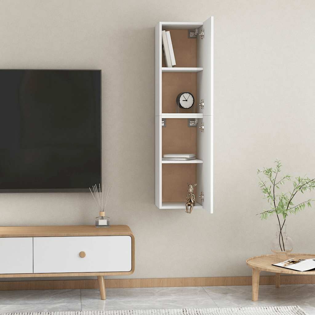 Meubles TV 2 pcs Blanc 30,5x30x60 cm Bois d’ingénierie - XIOS