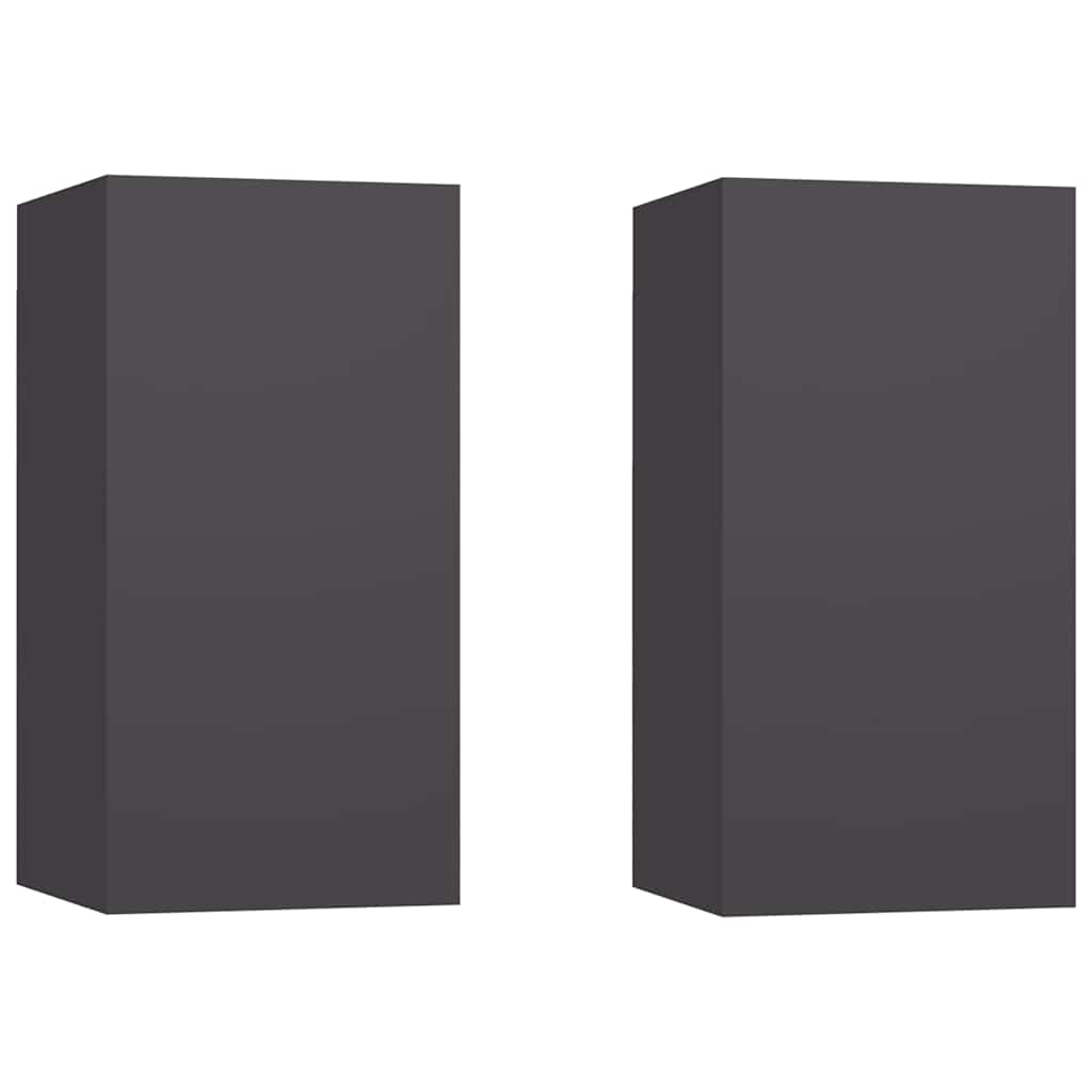 Meubles TV 2 pcs Gris 30,5x30x60 cm Bois d’ingénierie - XIOS