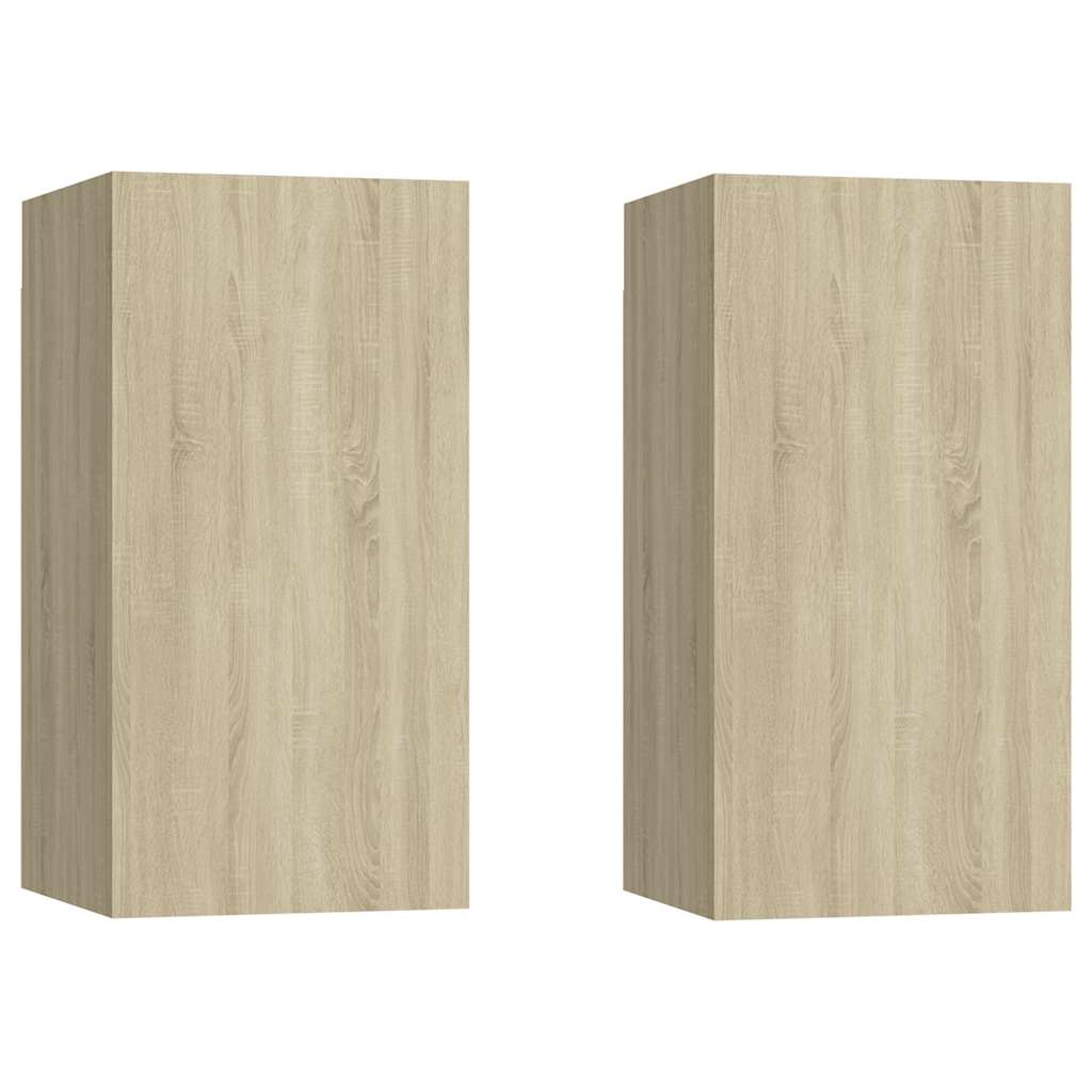 Meubles TV 2 pcs Chêne sonoma 30,5x30x60 cm Bois d’ingénierie - XIOS
