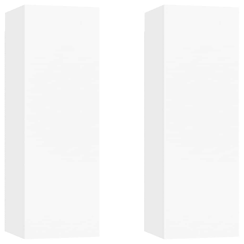 Meubles TV 2 pcs Blanc 30,5x30x90 cm Bois d’ingénierie - XIOS