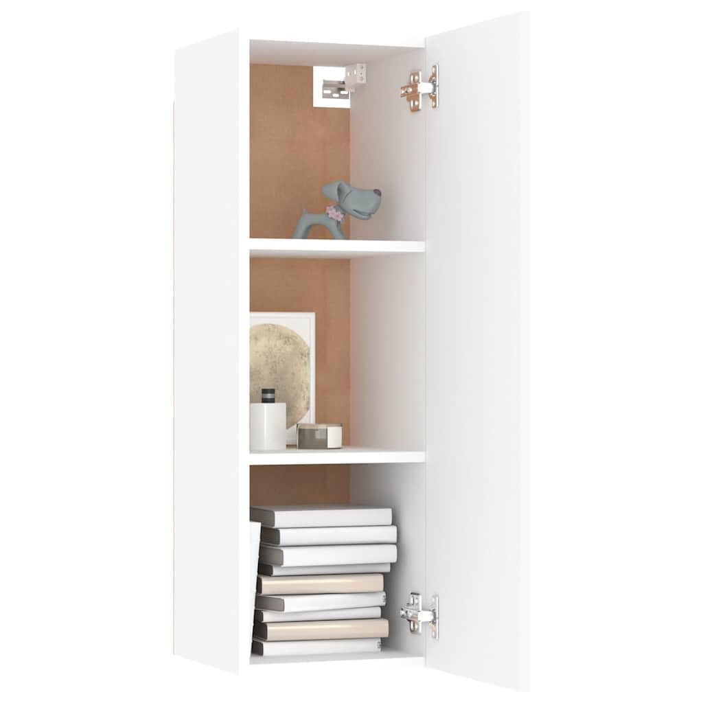 Meubles TV 2 pcs Blanc 30,5x30x90 cm Bois d’ingénierie - XIOS