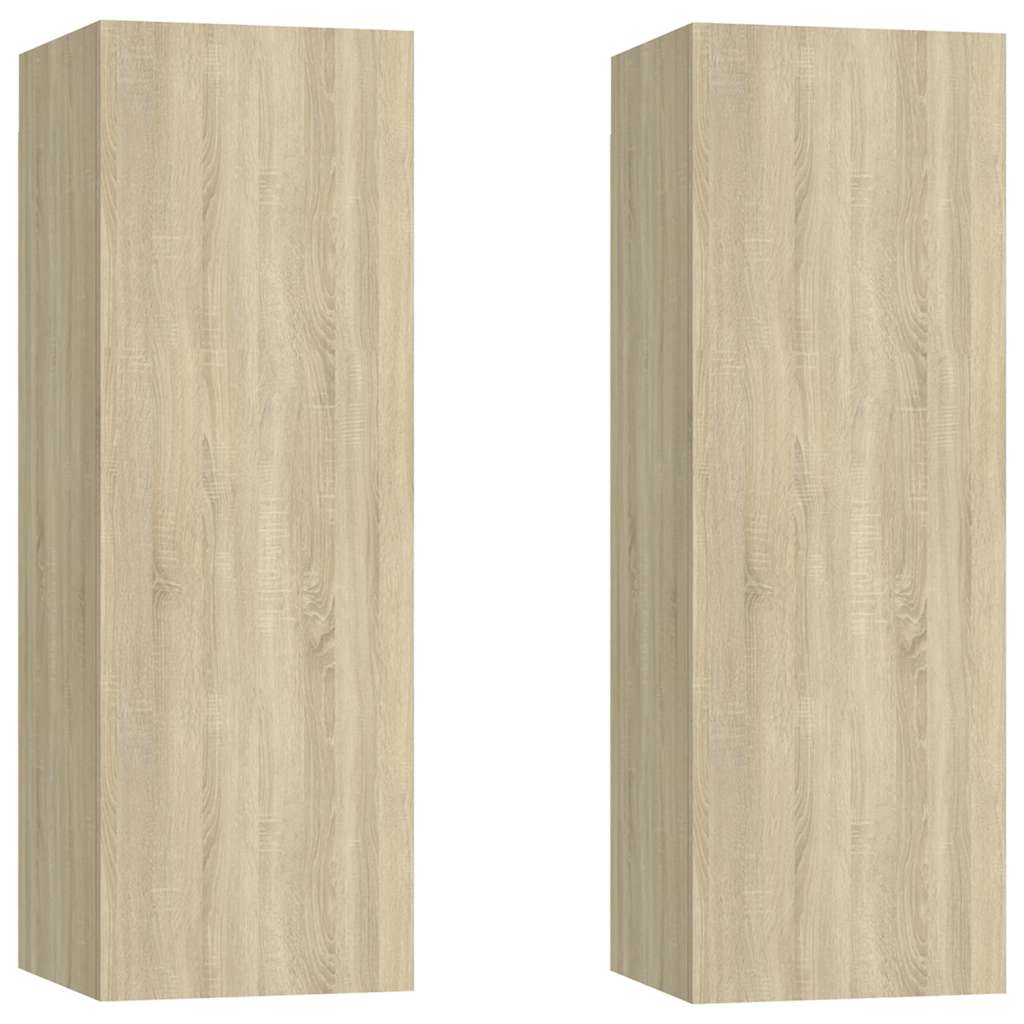 Meubles TV 2 pcs Chêne sonoma 30,5x30x90 cm Bois d’ingénierie - XIOS