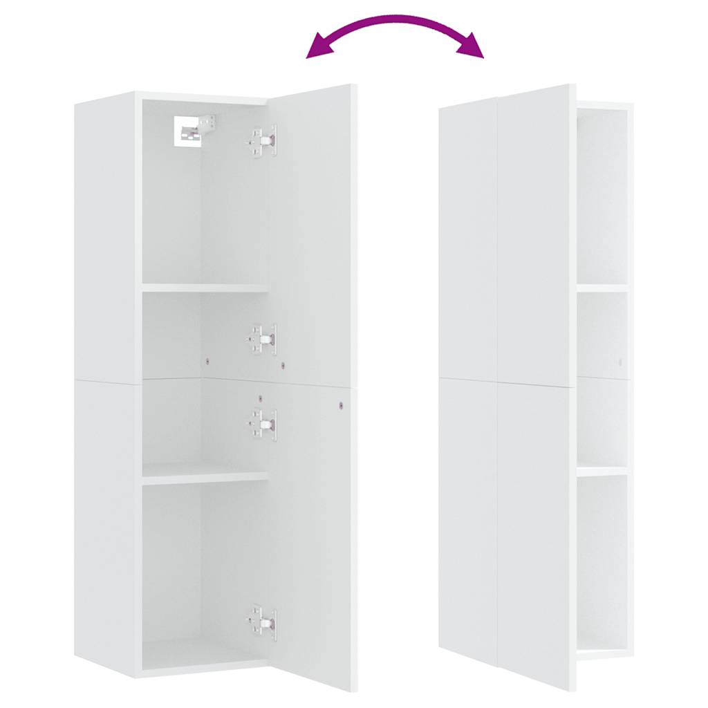 Meuble TV Blanc 30,5x30x110 cm Bois d’ingénierie - XIOS
