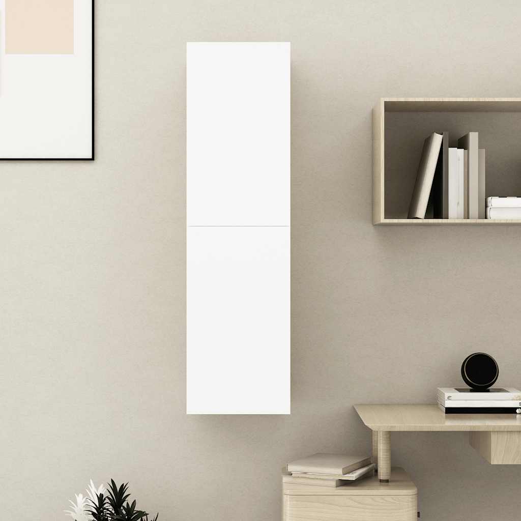 Meuble TV Blanc 30,5x30x110 cm Bois d’ingénierie - XIOS