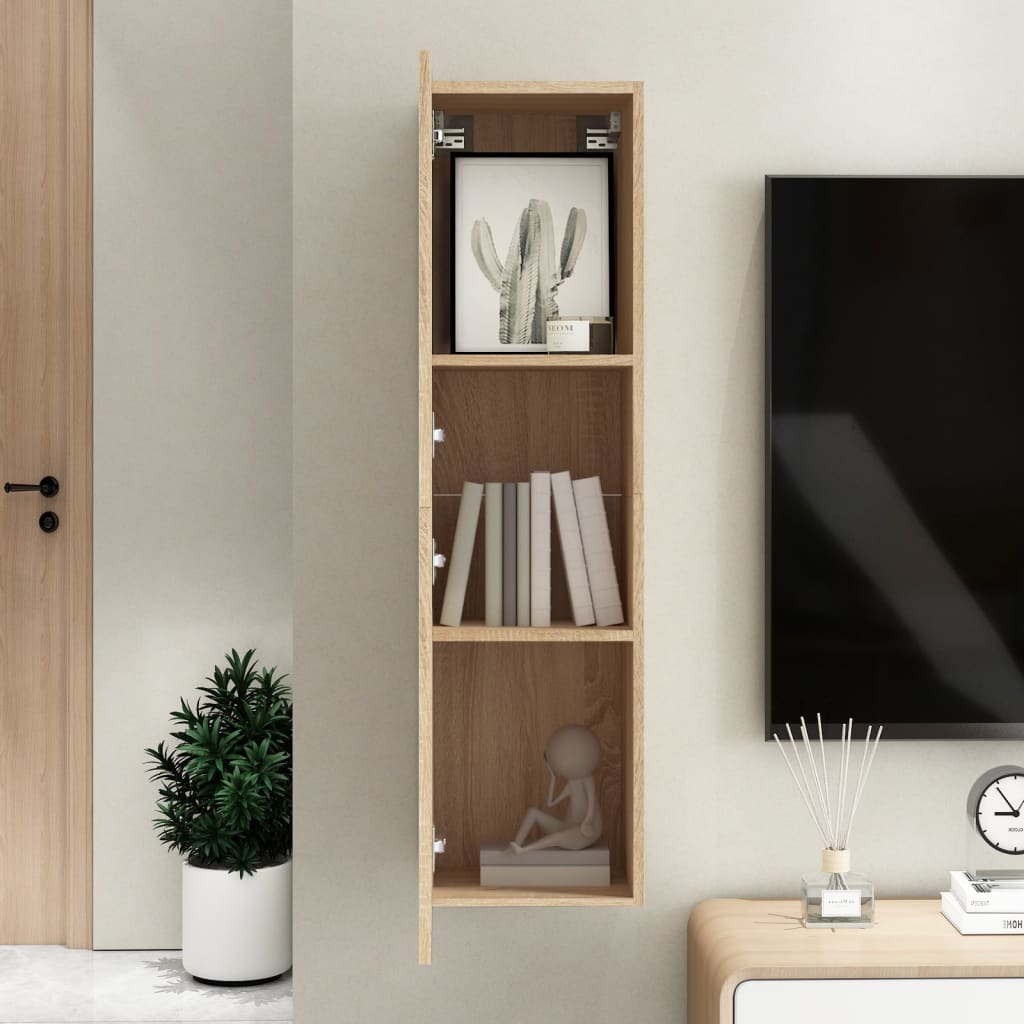 Meuble TV Chêne sonoma 30,5x30x110 cm Bois d’ingénierie - XIOS