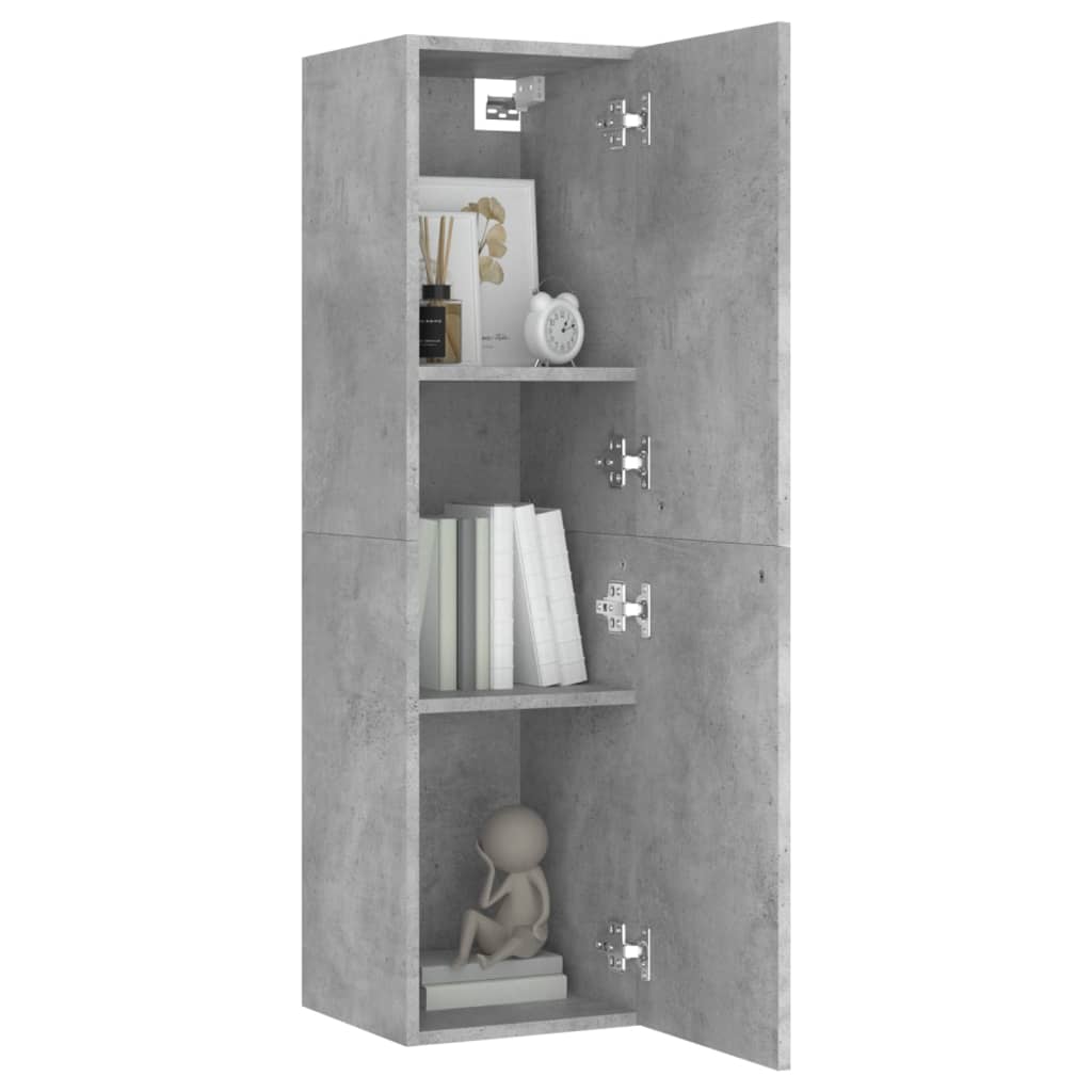 Meuble TV Gris béton 30,5x30x110 cm Bois d’ingénierie - XIOS