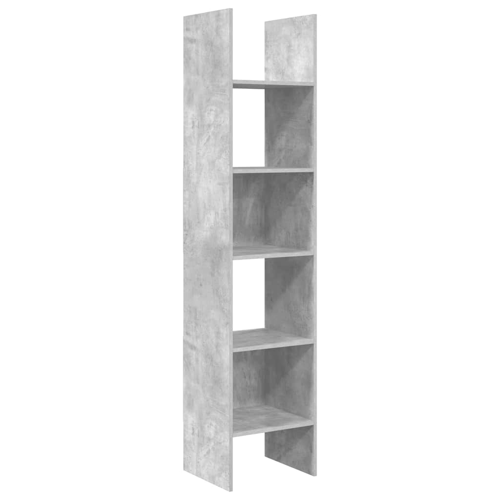 Bibliothèque Gris béton 40x35x180 cm Bois d’ingénierie - XIOS