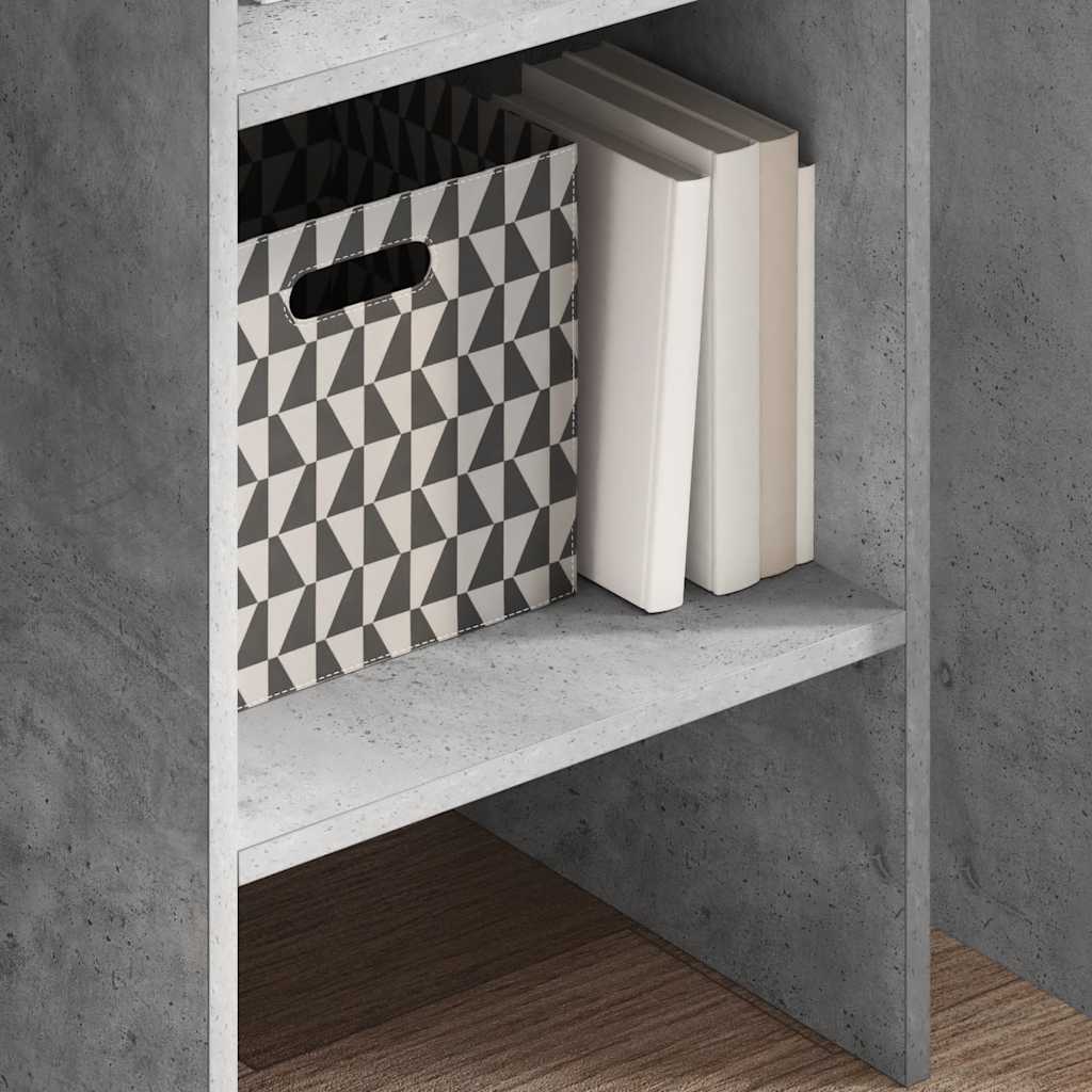 Bibliothèque Gris béton 40x35x180 cm Bois d’ingénierie - XIOS