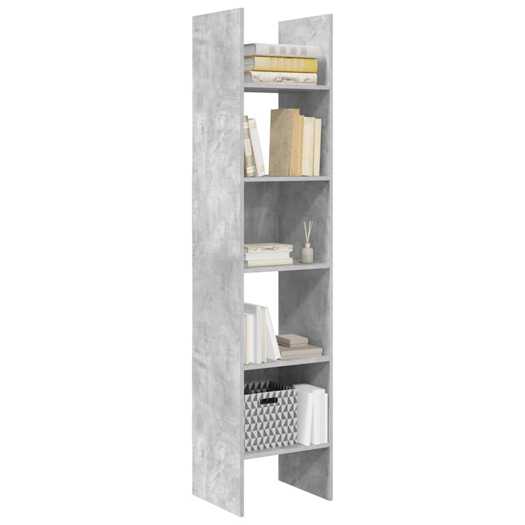 Bibliothèque Gris béton 40x35x180 cm Bois d’ingénierie - XIOS