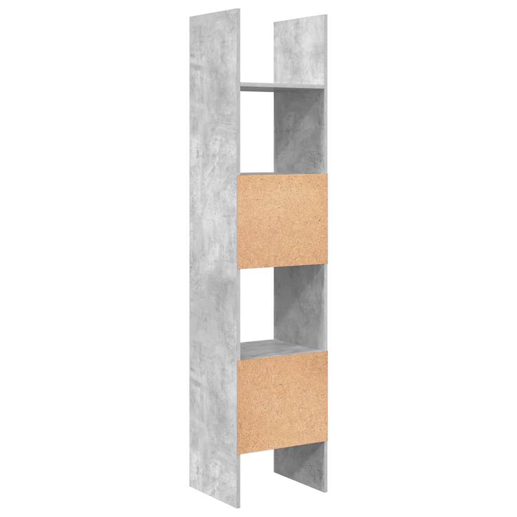Bibliothèque Gris béton 40x35x180 cm Bois d’ingénierie - XIOS